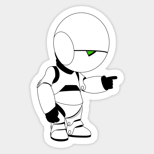 Marvin Sticker by tuditees